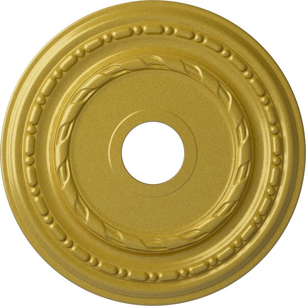 Ekena Millwork Dublin Ceiling Medallion (Fits Canopies up to 5 1/8"), 17 7/8"OD x 3 5/8"ID x 1 1/4"P, Rich Gold CM17DURGS - main